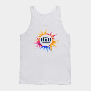 Colorful Abstract Holi Festival Tank Top